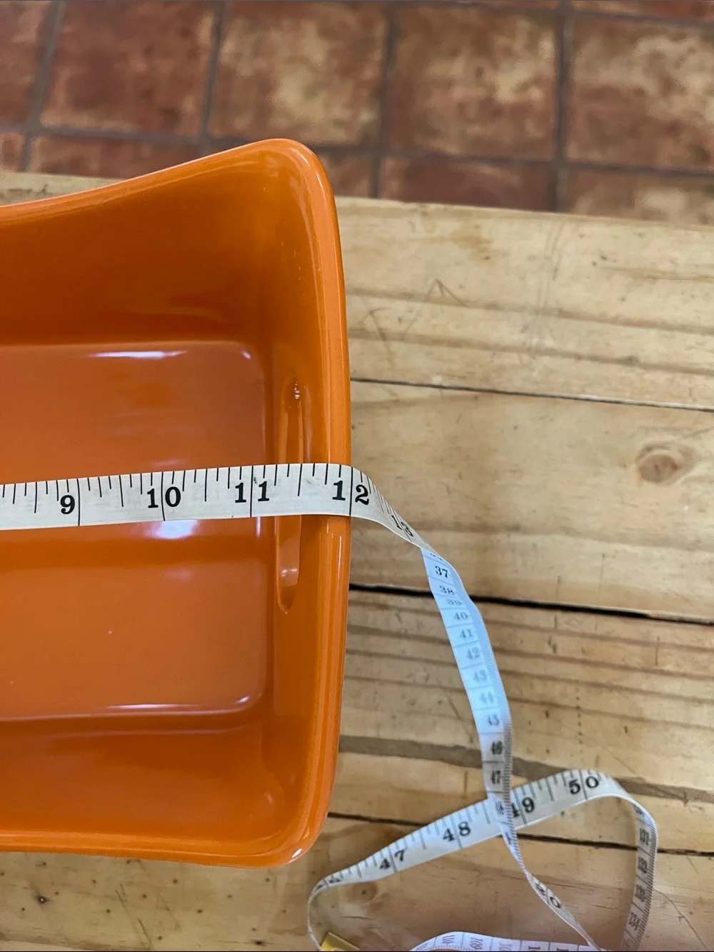 Glazed Orange Ceramic Serving Baker with Carry Handles